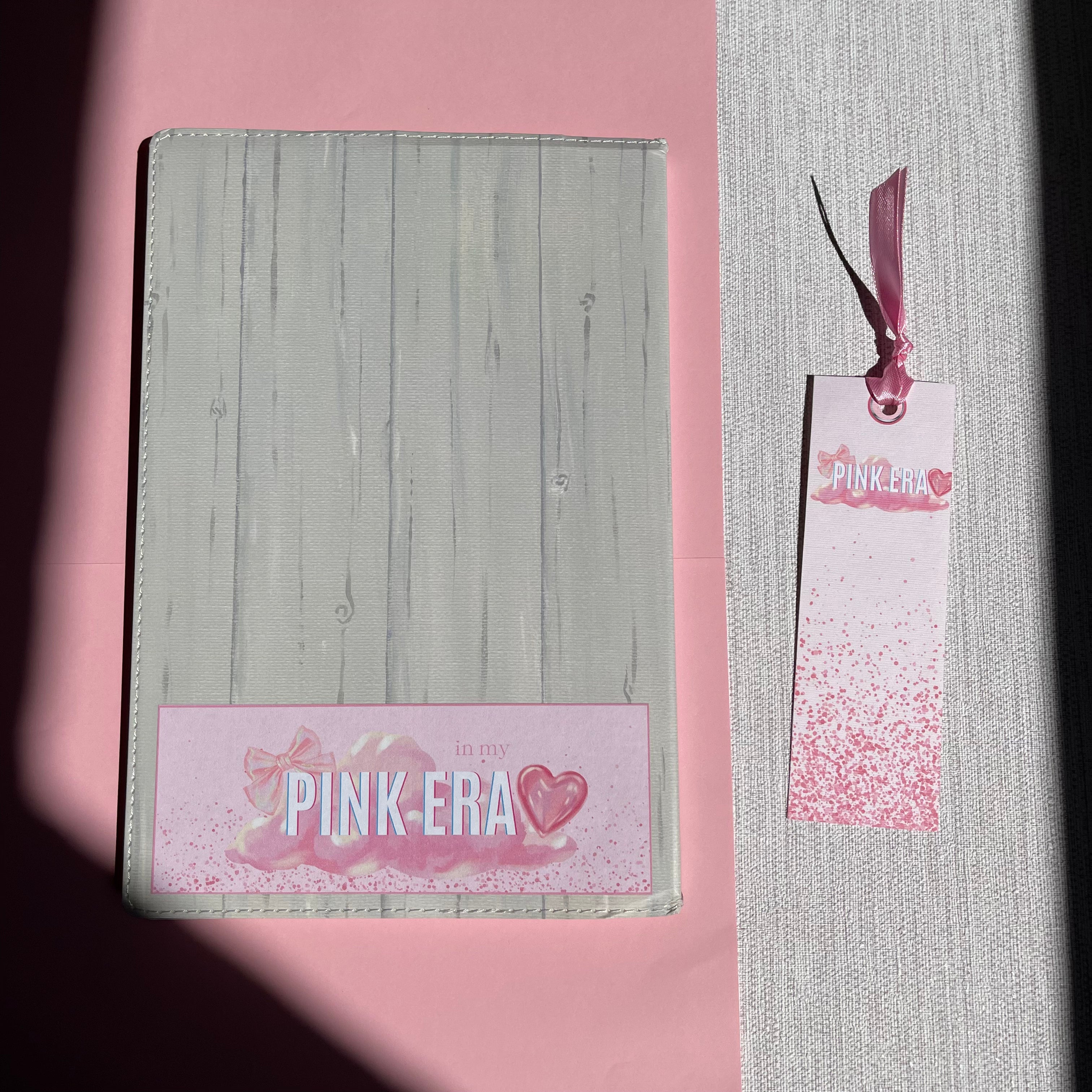 Pink Era Cloud Notebook and Bookmark