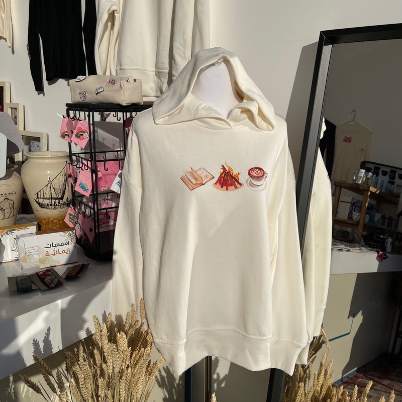 Book Fire and Coffee Hoodie