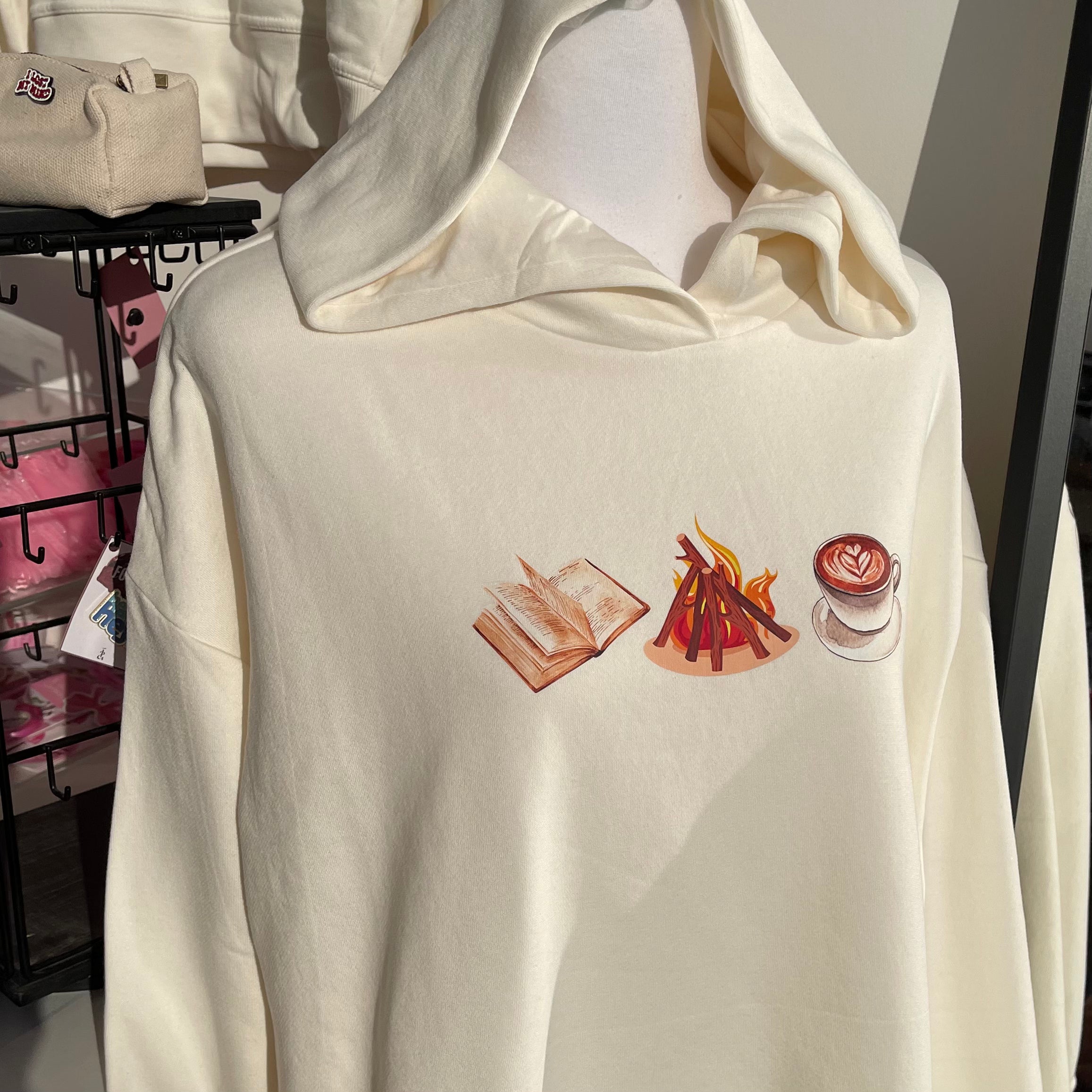 Book Fire and Coffee Hoodie