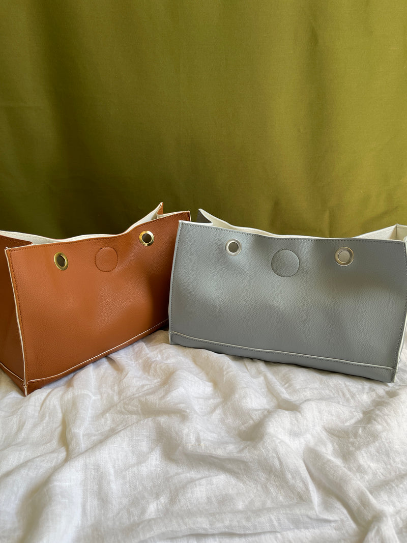 Organizer Leather Bag Plain حقيبة جلدية منظم