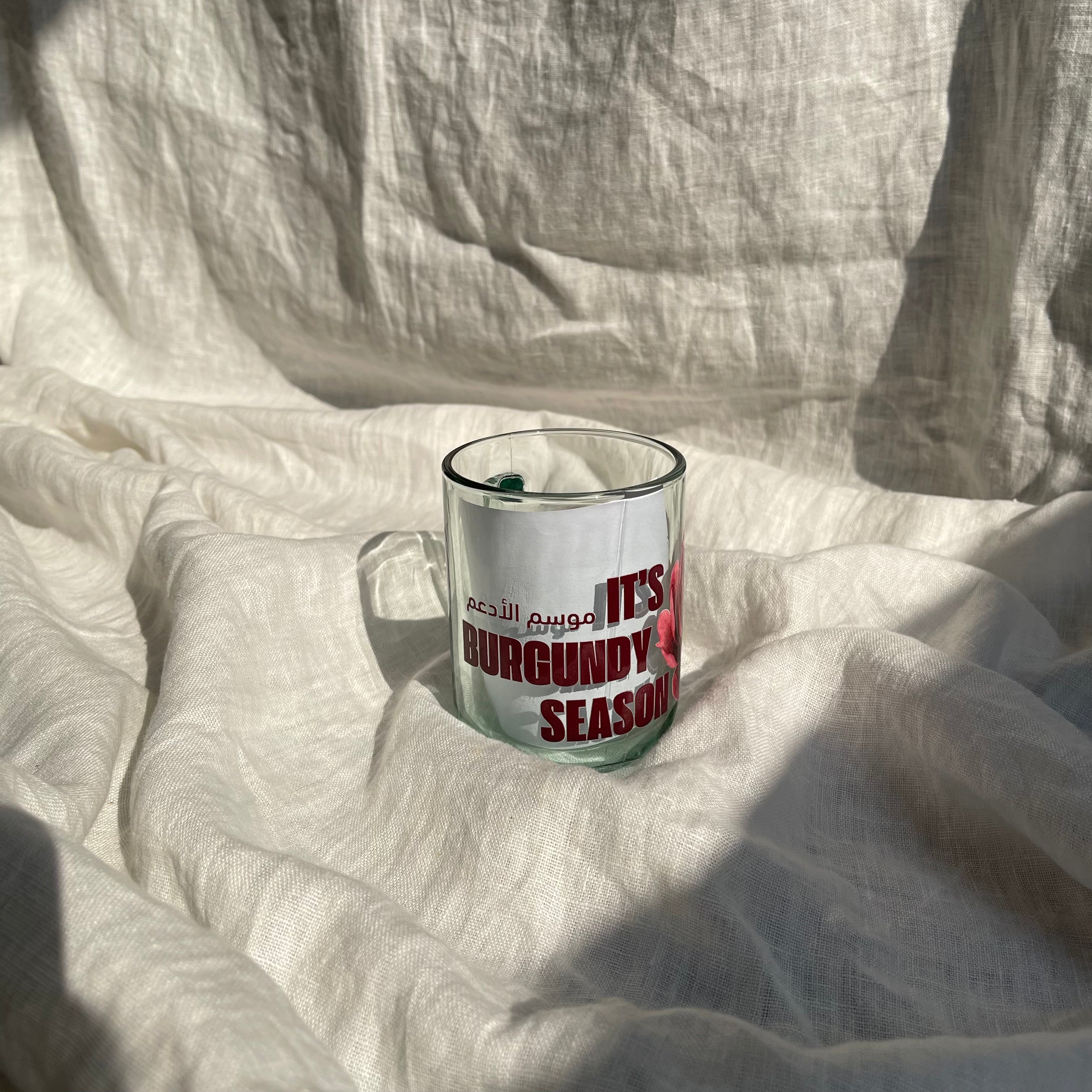 it's burgundy season mug كوب موسم العنابي