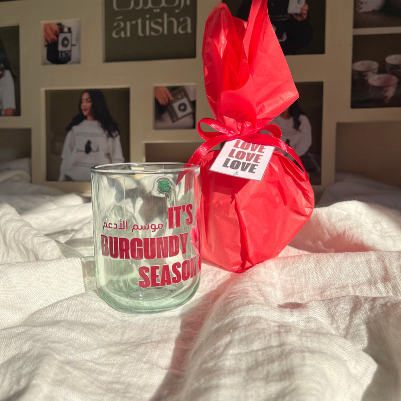 it's burgundy season mug كوب موسم العنابي