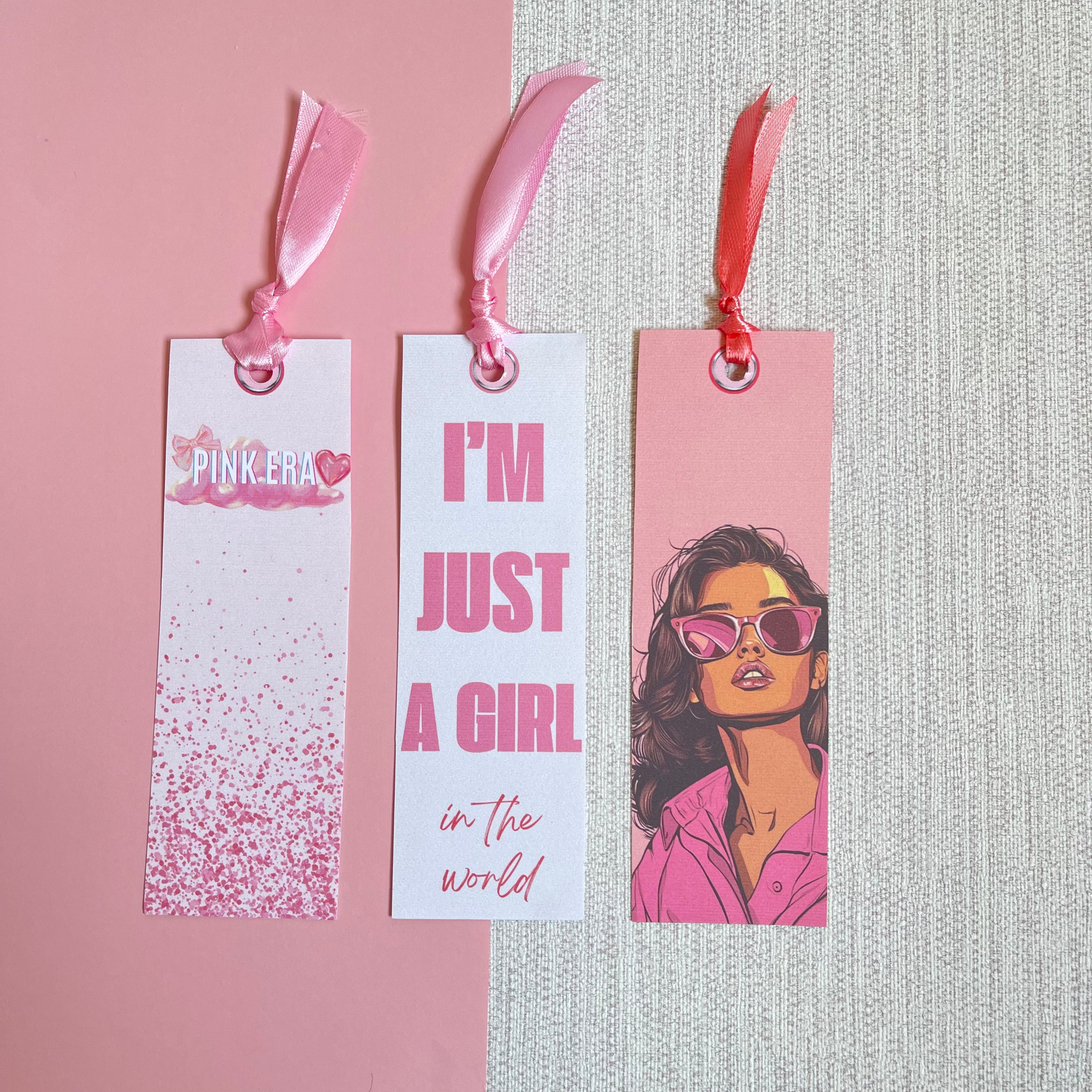 Set of 3 Bookmarks - Pink Era