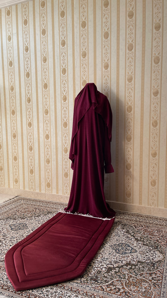 Burgundy Sajada and Jlali Dotted