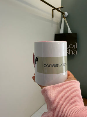 Consistency Pink mug