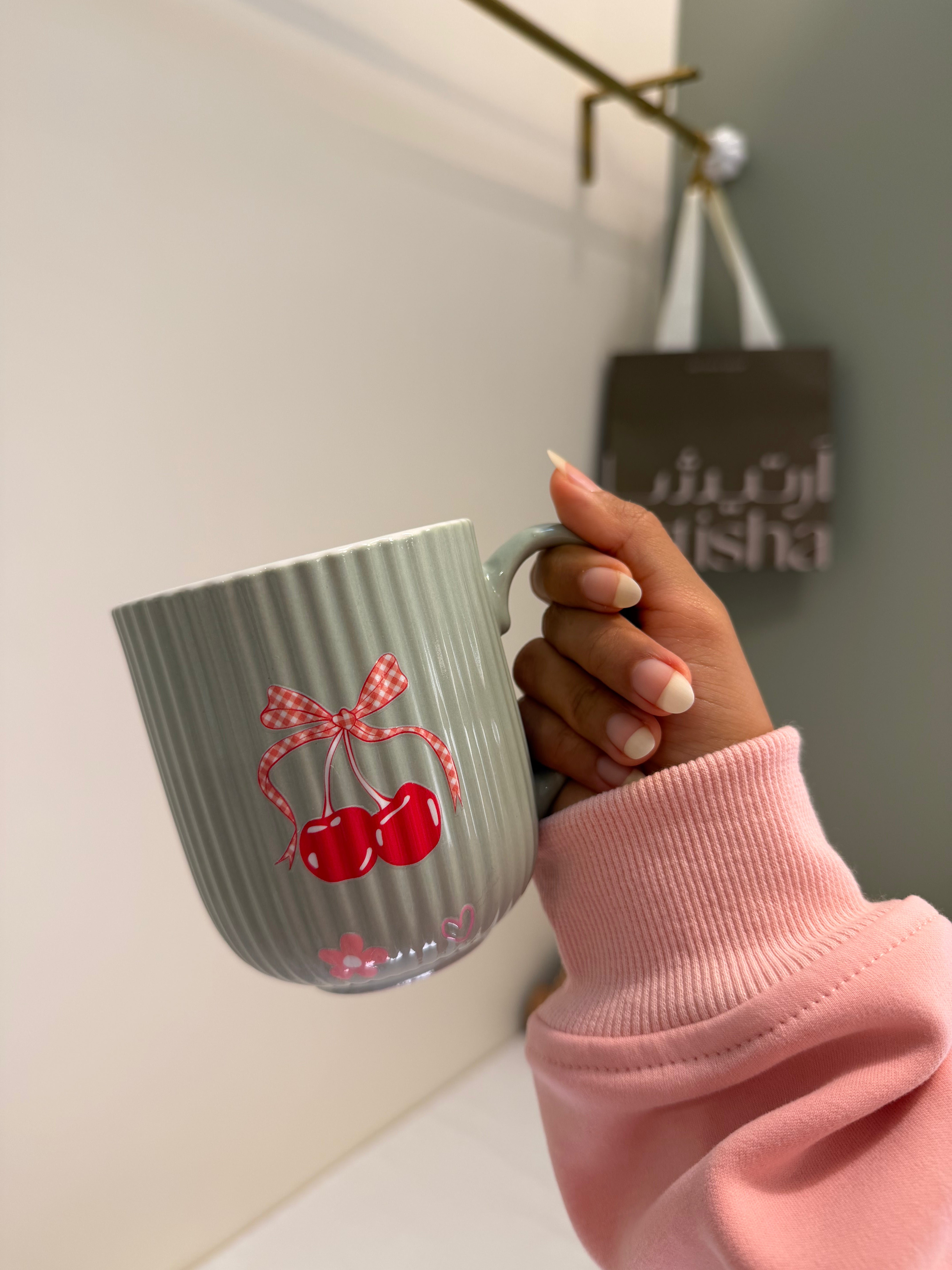 Cherry with bow mug
