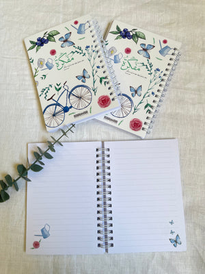 Plain notebook mini bicycle   مفكرة الدراجة - مربعة صغيرة بصفحات مسطرة