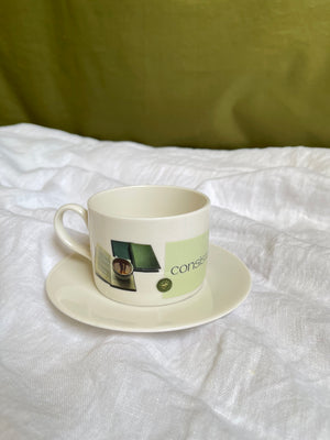 Small Mug with plate كوب وصحن