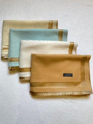 Double sided silky shawl شالات حريرية بلونين