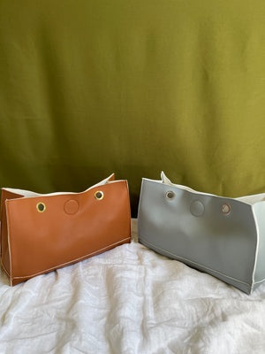 Organizer Leather Bag Plain حقيبة جلدية منظم