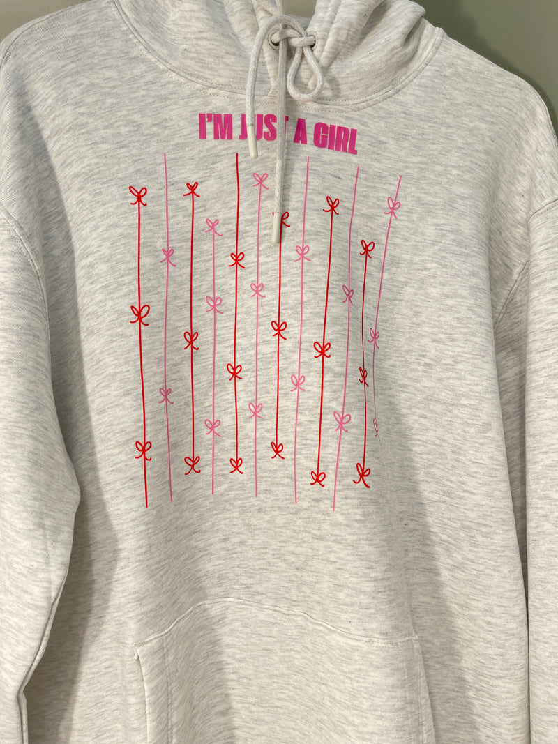 I'm Just a Girl with fallen Heart - Grey Hoodie