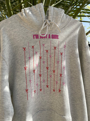 I'm Just a Girl with fallen Heart - Grey Hoodie