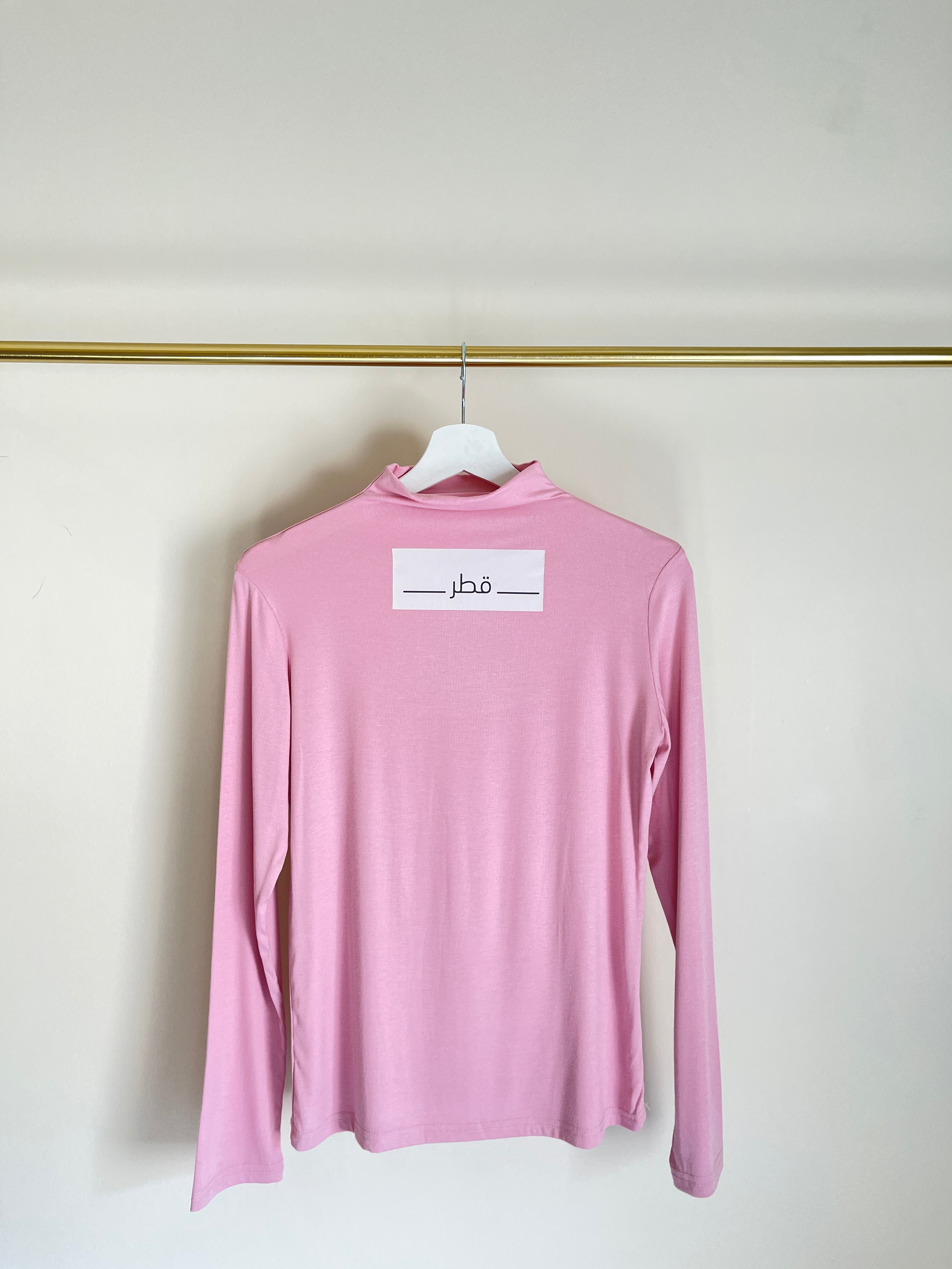 Pink with white qatar print