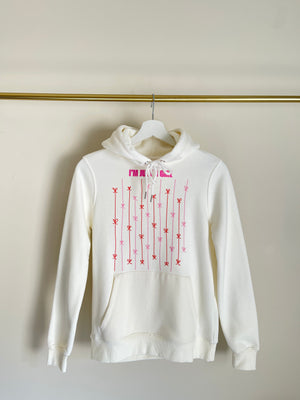 I'm just a girl with ribbon beige hoodie