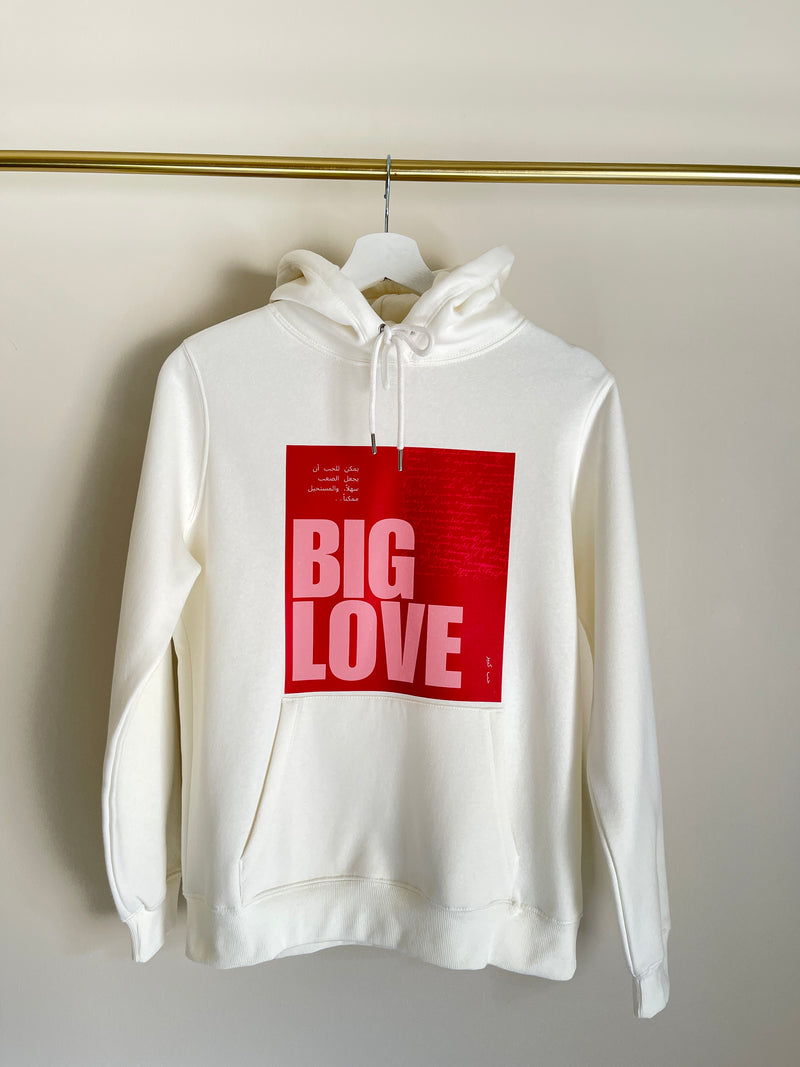 Big love beige hoodie