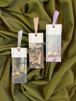 Set of 3 Bookmarks - Lavender, Window, Hand Vintage